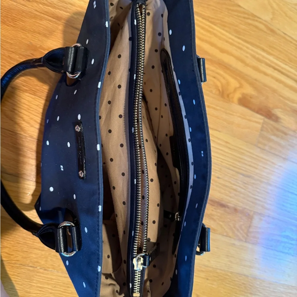 kate spade navy polka dot tote